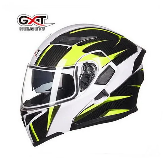 GXT модульный мотоциклетный шлем флип-ап Capacete da Motocicleta Cascos Мото шлем каск руля двойной козырек мужские гоночные шлемы - Цвет: 1