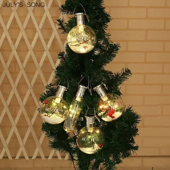 

1PC Christmas Tree Hanging Pendant LED Lamp Solar Charging Light Copper Wire Bulb Rope Hanging Light Home Party Xmas Decoration