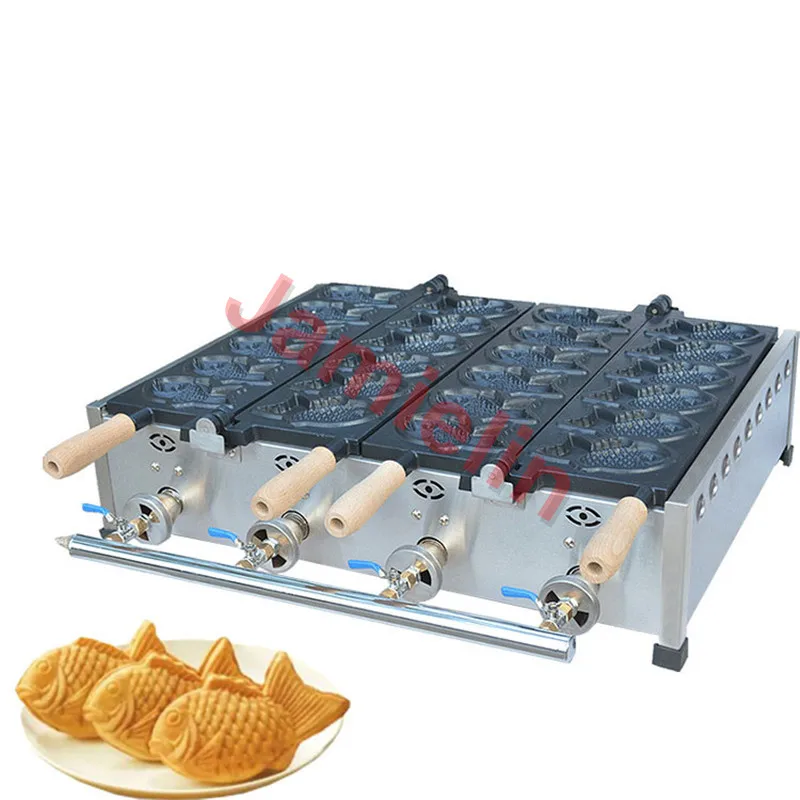 Jamielin самая популярная LPG газовая Рыба Форма Taiyaki машина Двойная плата 12 шт. Корея Рыба Форма корейский Taiyaki вафельный торт духовка