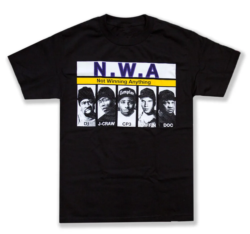 NWA. Футболка Straight Out Compton футболка для мужчин из фильма хип-хоп рэп NWA Ice Cube Dr Dre Eazy E DJ Yella MC Ren Black S-3XL - Цвет: No 1