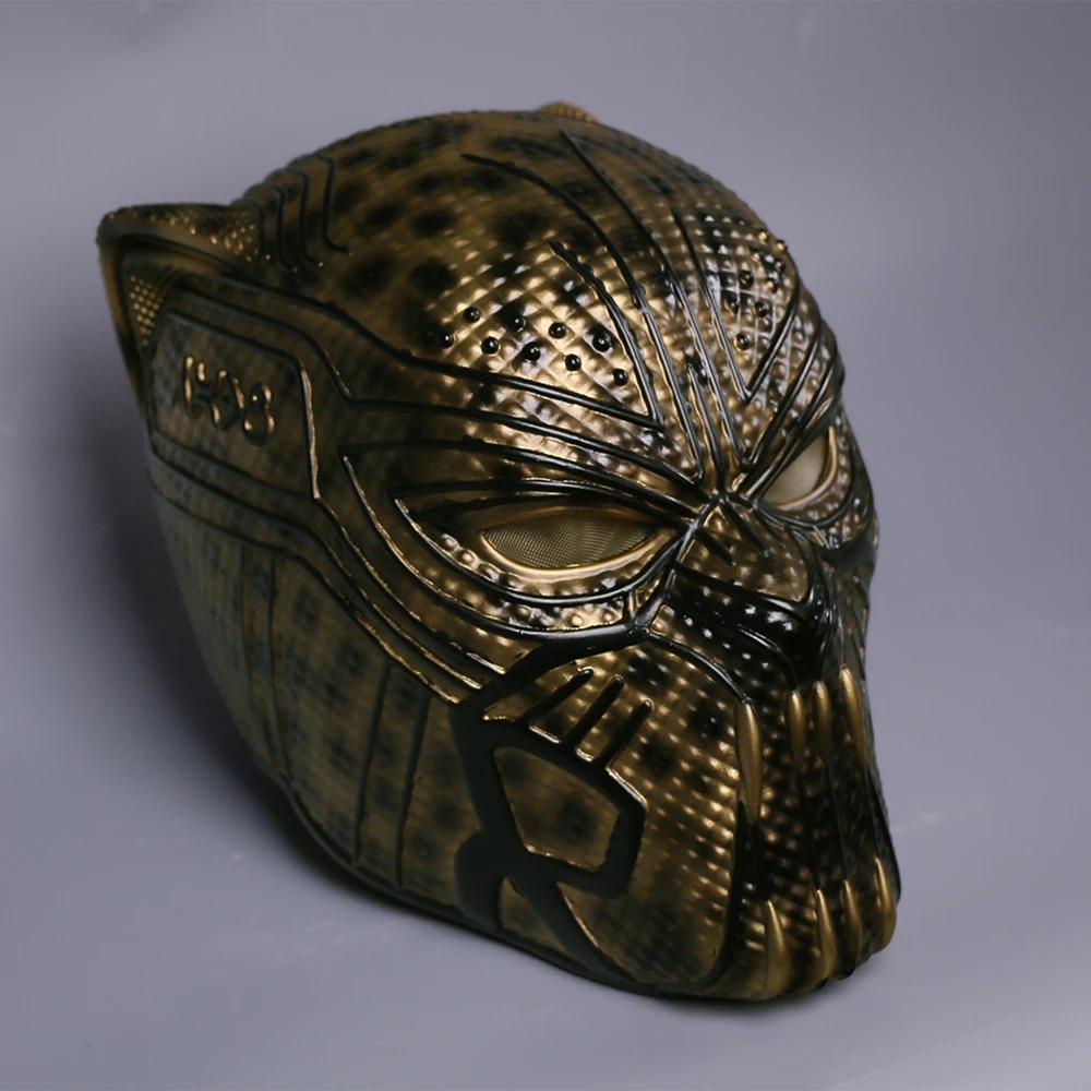 2018 Black Panther Helmet Infinity War Gold Black Panther Superhero Helmet Props (3)