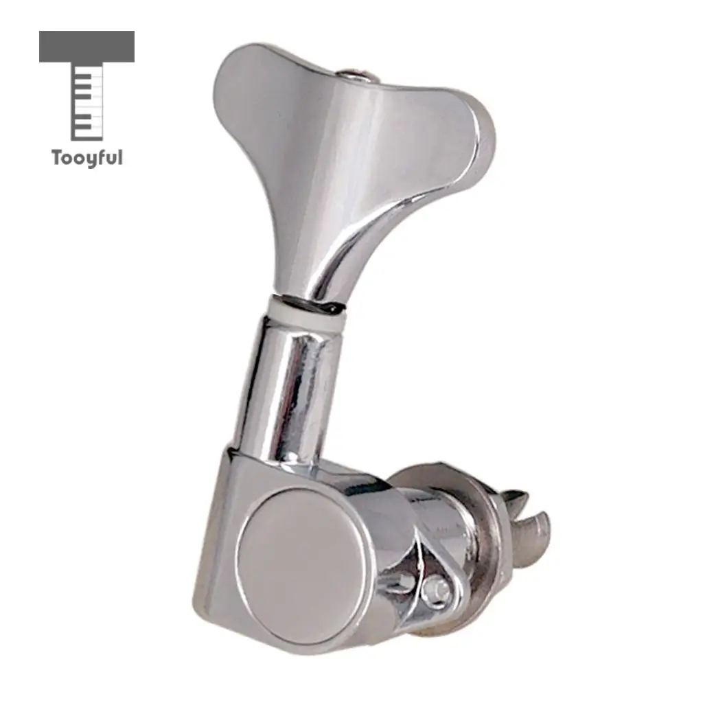 Tooyful Electric Bass String Tuning Peg Tuner Sealed Fish Tail Button for 4/5/6 String Bass