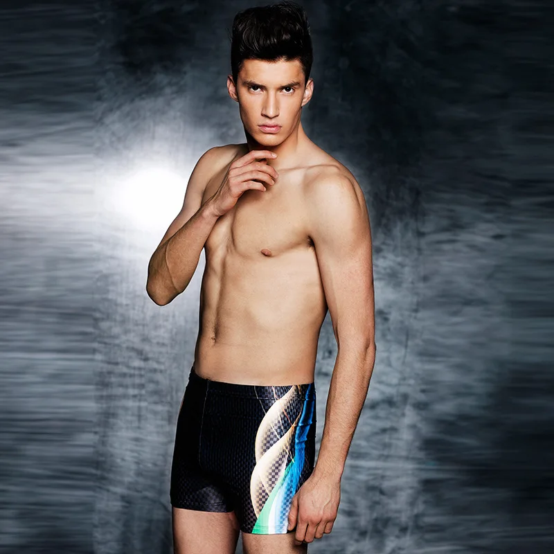 Professional Men Competitive Swim Trunks Shark Skin Swimwear Swimming