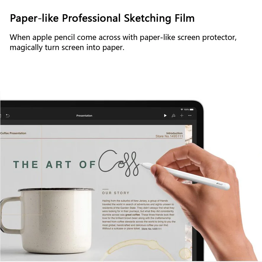 Protetora de Tela para Pet Reflexo de Papel para Pintura de 2021 Película Anti Apple Ipad Pro 12.9 Polegadas id 2021 - Imagem 4