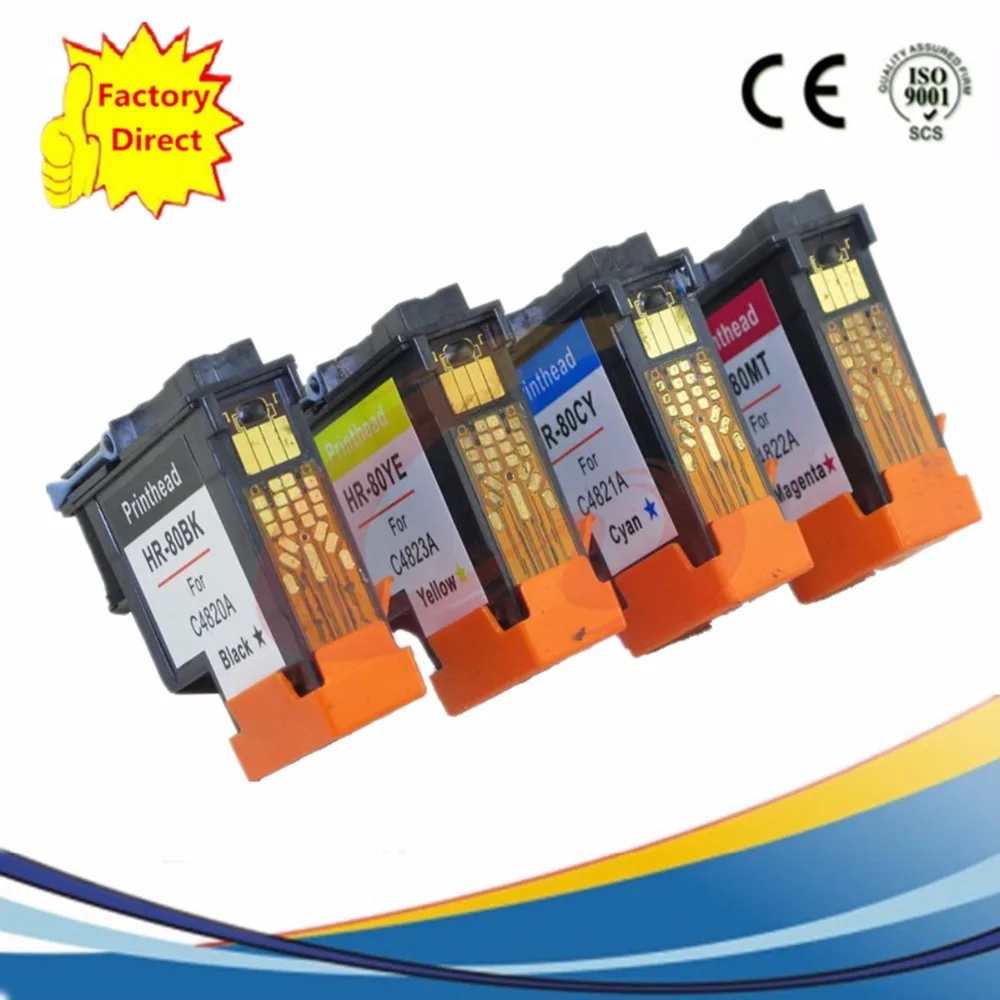 Печатающая головка принтера восстановленные для HP80 XL HP80XL C4820A C4821A C4822A C4823A Designjet 1000