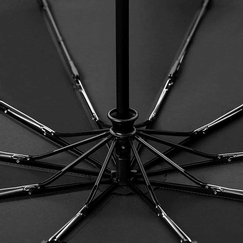 Reflective Fashion 10 Rib Windproof Men Umbrellas Automatic Folding Luxury Car Rain Umbrella Women Black Gray Parasol Outdoor