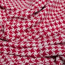 Красная Двусторонняя трикотажная плотная кашемировая шерстяная ткань платье пальто печать супер hollandais блесток дизайн колледж ткань A257