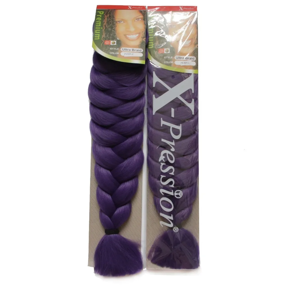 Purple Expression Braids Ultra Braid 82 165g Synthetic Hair For