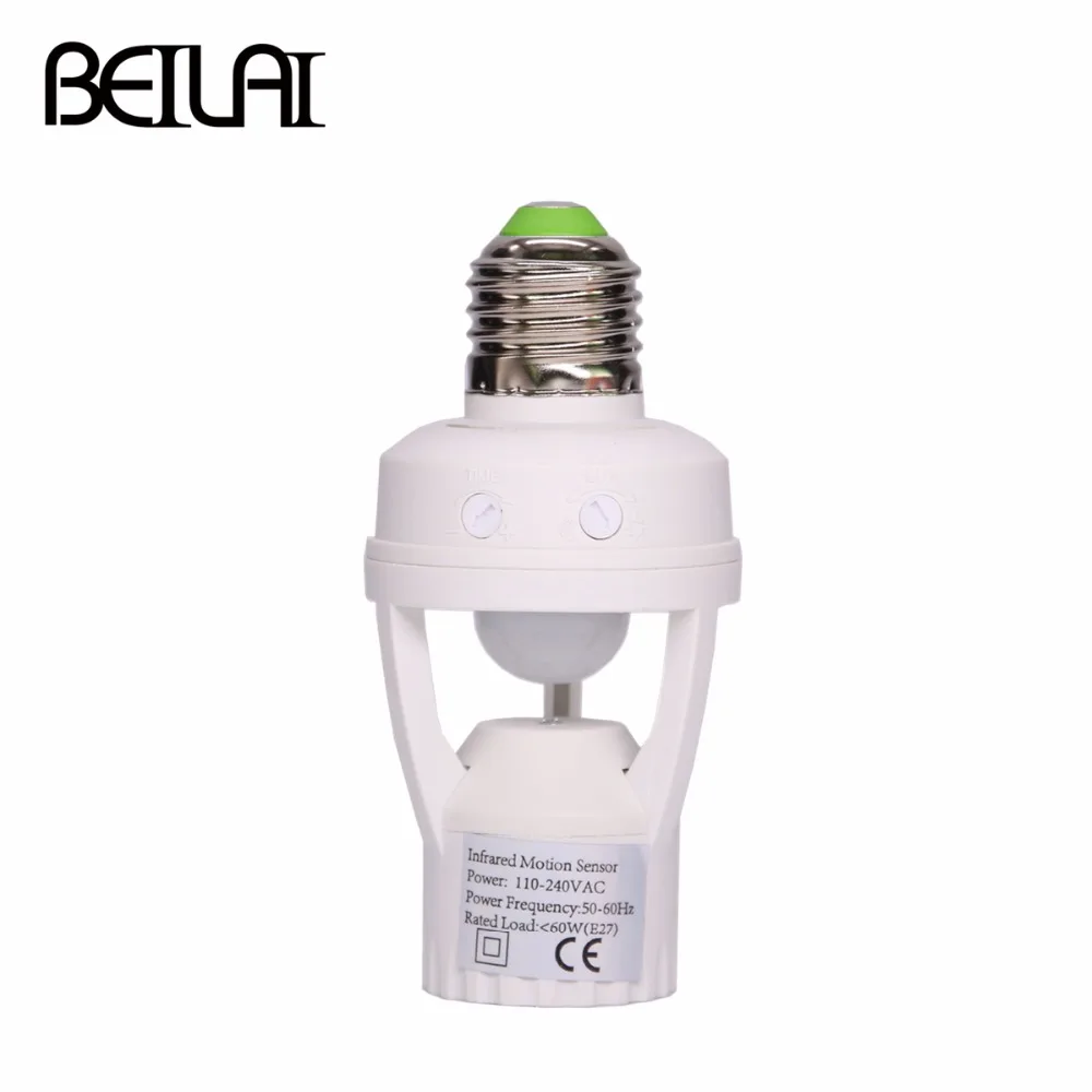 

Sensor Switch Infrared PIR Motion Sensor E27 LED lamp Base Holder 110V 220V light control Infrared Induction Bulb Socket