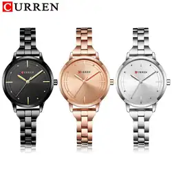 CURREN 9019 Для женщин часы Для женщин Повседневное модные Кварцевые наручные часы Творческий Дизайн дамы подарок