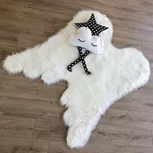 Супер мягкий Ангел крылья ковер из искусственного меха для девочек комната искусственный коврик из овчины подарок идея для детской комнаты детская спальня детская