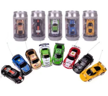 

8 Colors Hot Sales 20KM/H Coke Can Mini RC Car Radio Remote Control Micro Racing Car 4 Frequencies Toy For Children