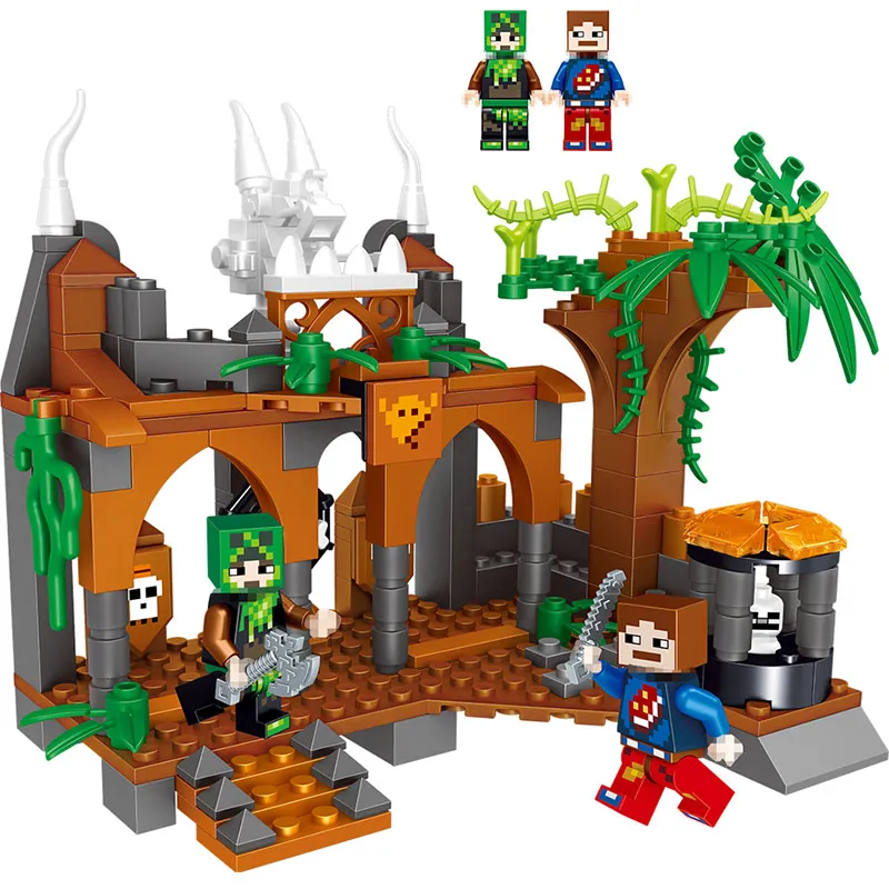 

My World Compatible LegoINGLYS Minecrafted Building Block My Village Bricks DIY Enlighten Brinquedos Toys for children