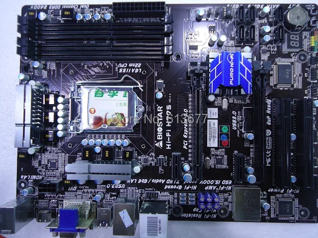 Настоящий Biostar материнская плата Hi-Fi H77S LGA 1155 DDR3 32 ГБ для i3 i5 i7 Процессор USB2.0 USB3 SATA3. 0 H77 рабочего Материнская плата