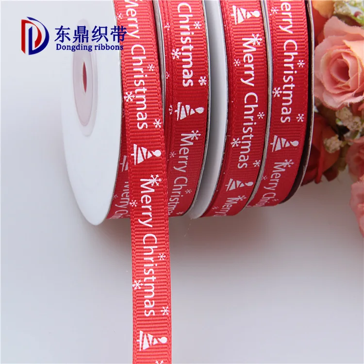 25yards Christmas Grosgrain Red Ribbons For Decorations Merry Christmas Gift Packing Ribbons Christmas Stuff For Tree AT83