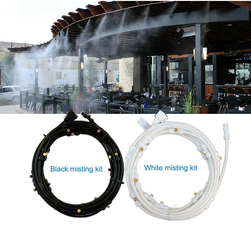 

Outdoor Misting Cooling System Kit for Greenhouse Garden Patio Waterring Irrigation Mister Line 6M-18M System