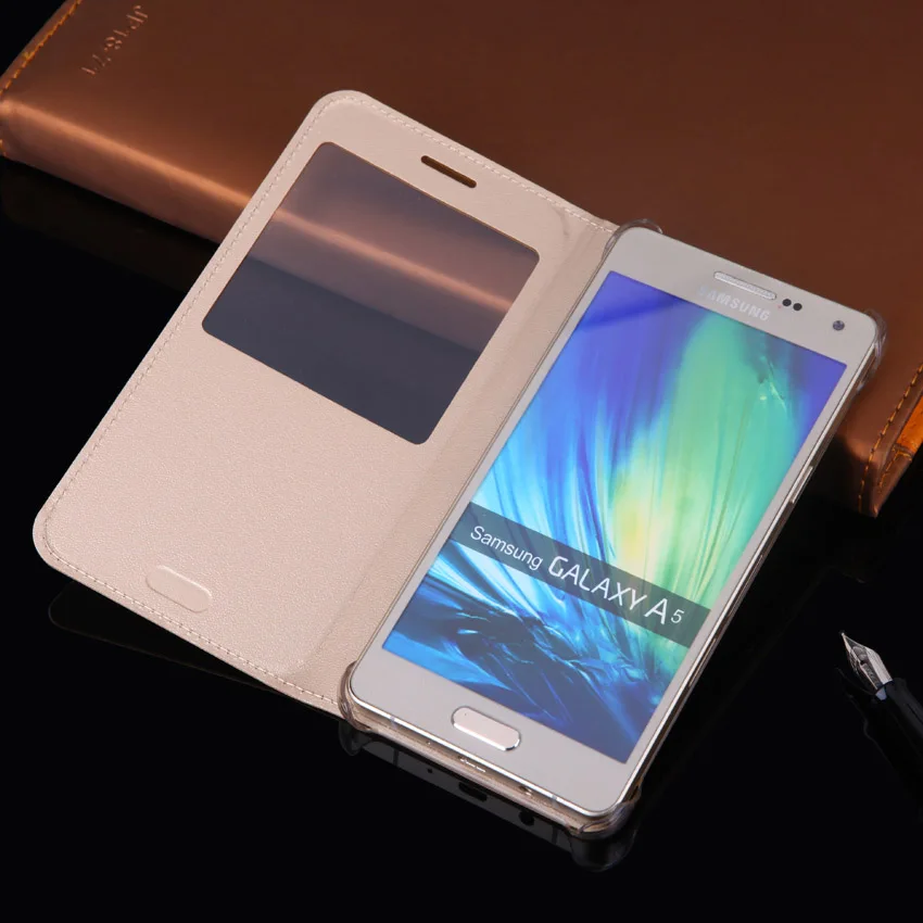 Кожаный чехол с откидной крышкой для Samsung Galaxy A3 A5 A7 2016 A 3 5 7 SM A310F A510F A710F прозрачный