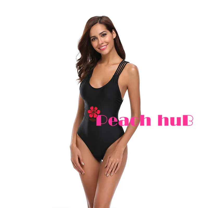 Whole Swimsuits Sport Swimsuit Black Women Swimsuit One Piece Suits Bath Cross Halte Backless Swimwear Retro Swimwear (5)