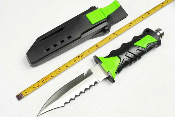 

2 Colors! Camping Diving Knife,440C Blade Rubber Handle Hunting Fixed Knives.