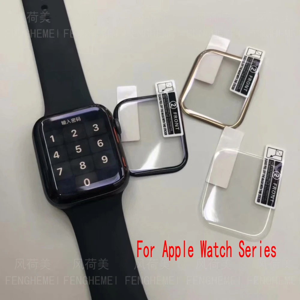 10 шт./лот FENGHEMEI 3D PET изогнутые края полный Экран протектор для Apple Watch 42mm 38 мм 44 мм 40 мм(не закаленное Стекло