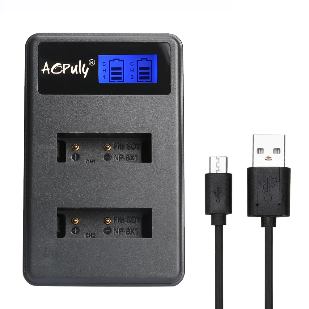 NPBX1 NP BX1 Dual LCD USB Battery Charger for Sony Camera H400 HX300