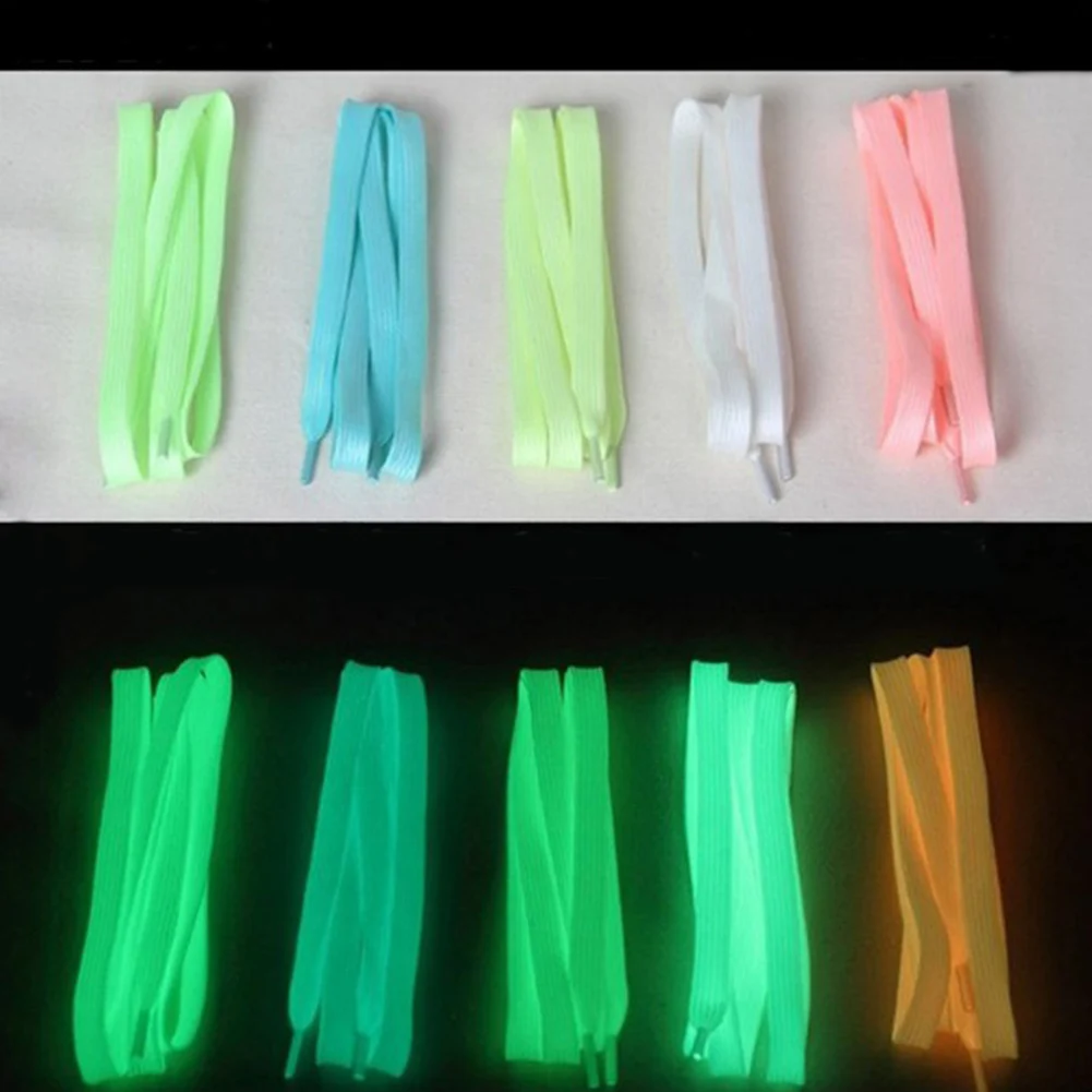 

1 Pair Sport Luminous Shoelaces Glow In The Dark Night Fluorescent Shoelace Fashion Athletic Flat Shoe Laces Hot Selling 60 cm