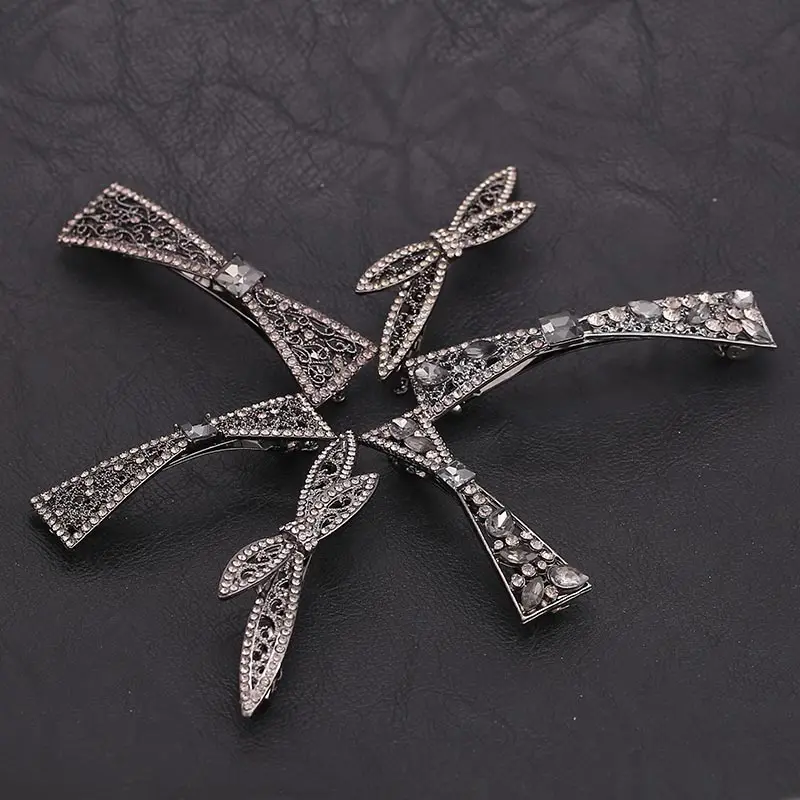 

BibyStyle New Arrivals Ladies Vintage Sliver Inlaid Rhinestone Hair Pins Wedding Fashion Jewelry Girls Hairpins Barrette