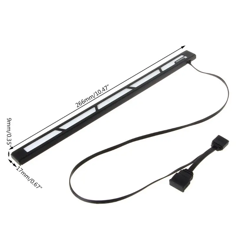 

Aluminum Alloy LB-3 LED Light Strip With Magnetic Attraction AURA Manual Color Change Adjustable RGB Light Bar for Computer PC A