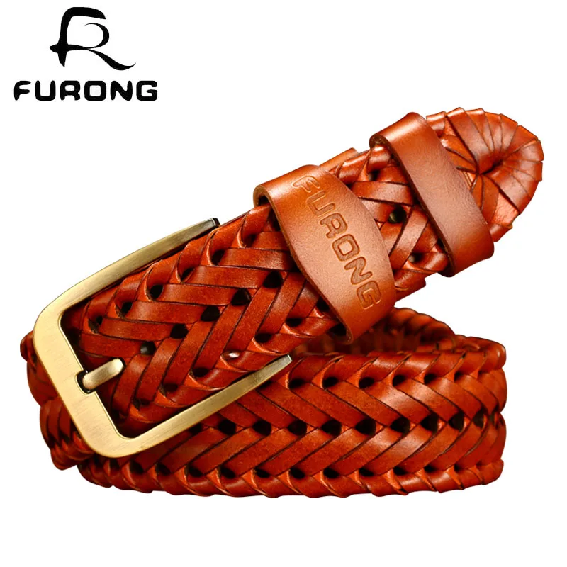 

Hot Sale Fashion Pin Buckle Belt 2018 New Luxury Strap Belts Real Cow Leather Genuine Leather Men Belt Weaven Belts Leisure