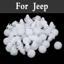 2018 New 100pcs White Car Styling Door Panel Plastic Rivets Bumper Retainer Clip For Jeep Liberty Renegade Wrangler Commander