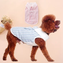 Хлопковая, для домашней собаки летняя рубашка без рукавов Одежда для маленьких собак выходные День рождения Свадьба Повседневная фестиваль дней