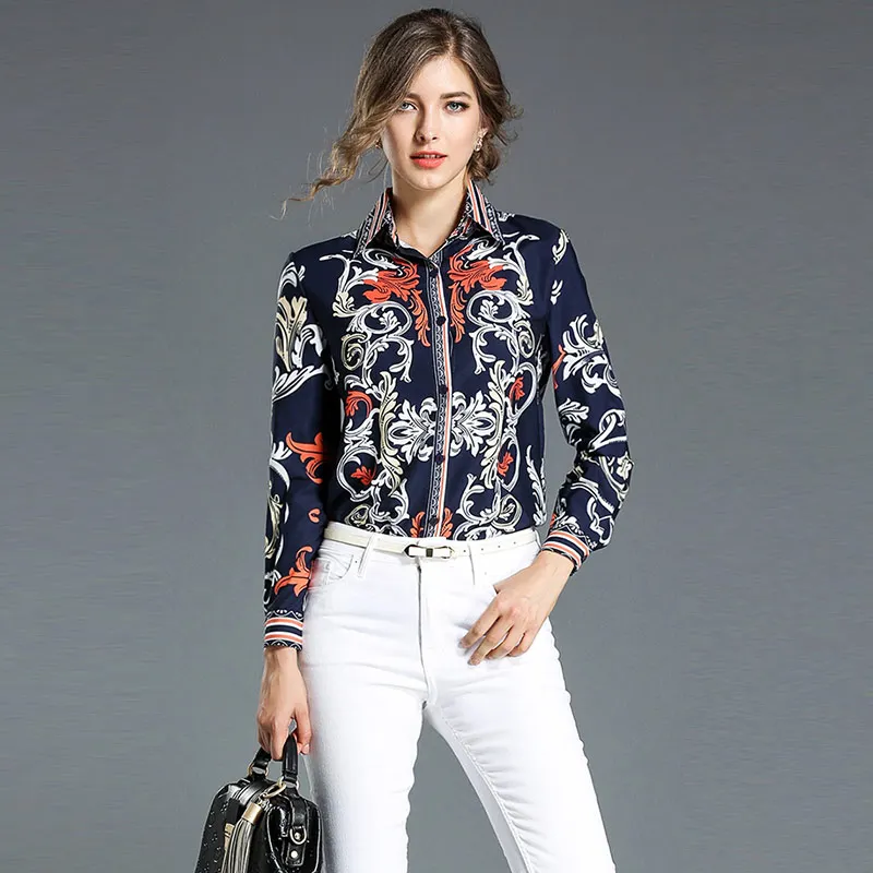 Блузка Willstage женская с длинным рукавом и цветочным принтом|spring top|pattern blouseblouse women |