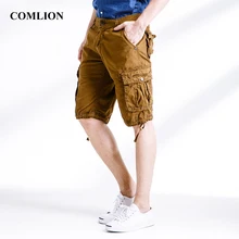 Хлопковые шорты-карго брендовая одежда Для мужчин удобные летние мужские Лидер продаж до середины икры Длина одежда Ho Для мужчин s Большие размеры Рубашки домашние Для мужчин F1