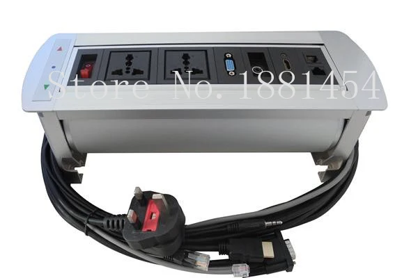 2018 New And Hight Quality Electric desk socket with universal power HDMI/Dual network and VGA for High Class Conference Table 2018 New And Hight Quality Electric desk socket with universal power HDMI/Dual network and VGA for High Class Conference Table