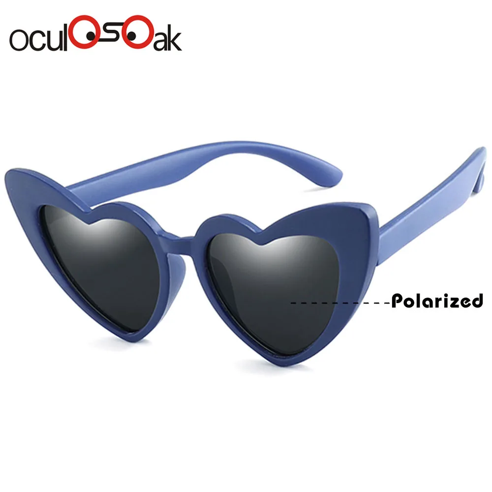R04 blue gray Oculosoak очки детские Брендовые платья для маленьких девочек поляризованные солнцезащитный очки детские солнцезащитные очки гибкий безопасная оправа подарки на день рождения UV400 - Цвет линз: R04 blue gray
