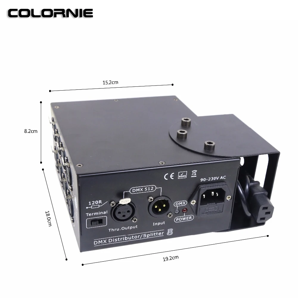 AC100 240V 8CH DMX сплиттер 8ch Репитер сигнала Светодиодный сценический светильник с