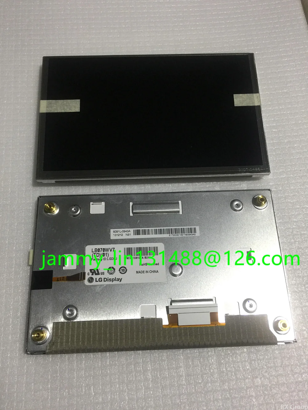 car display screen Free post 100%new L.G 7inch LCD display LB070WV7(TD)(01) LB070WV7 TD01 LB070WV7-TD01 screen for car GPS navigation LCD monitors rear view mirror camera system