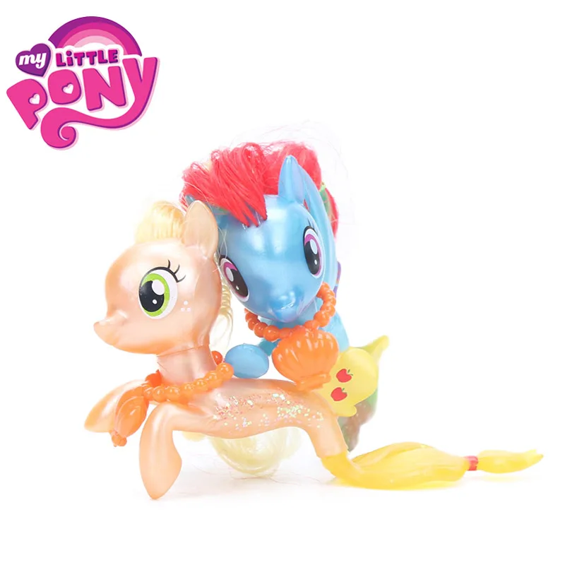 Новый фильм My Little Pony Fluttershy Rarity Pinkie Pie Seapony ПВХ Фигурки блестящие пони