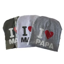 2017 Nuevo Sombrero Del Bebé amo a Mamá Y Papá Caps impreso algodón bebé niños sombreros gorros cap para los niños pequeños niñas