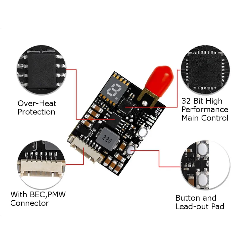 EWRF e708tm3 7086TM3 5,8G 48CH 25/200/600 мВт переключаемый Raceband Беспроводной FPV аудио-видео передатчик