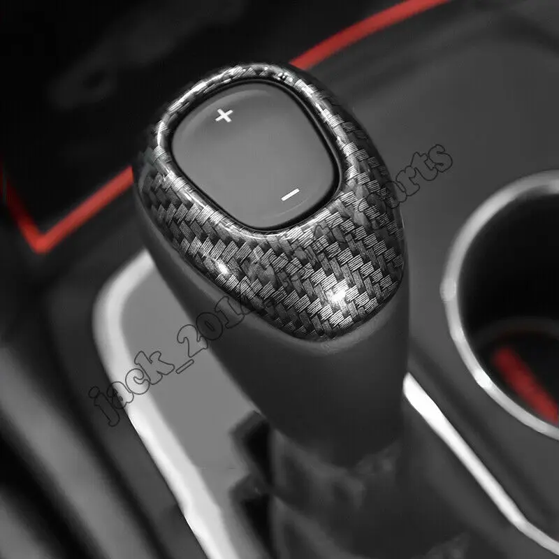 Carbon fiber Inner Gear Shift Head Knob Lever Cover For Chevrolet Equinox 17-18