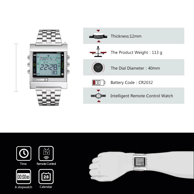 digital tv wrist watch