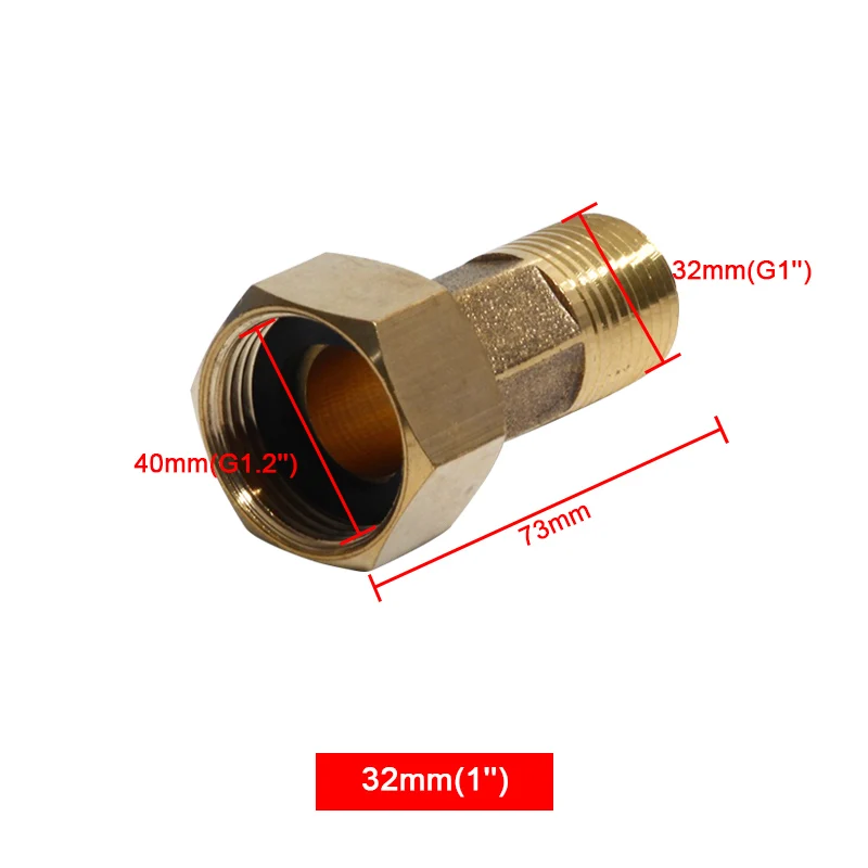 32mm Водные магистрали из Желтой меди с измеритель трубный фитинг 20/25/32 мм Union для насосной трубы шарнира 1/2 ''3/4'' 1 счетчик штуцер трубы разъем - Цвет: 32mm