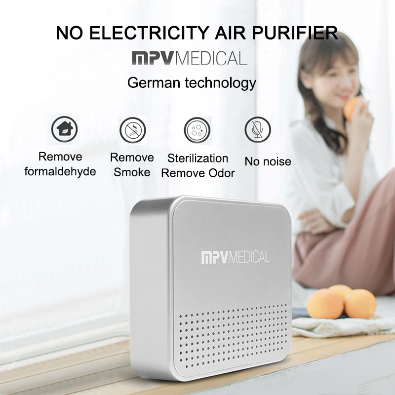 New Mini ClO2 Air Purifier No Noise No Power MPV Portable Air Cleaner Removes Formaldehyde, Benzene, TVOC, Odor