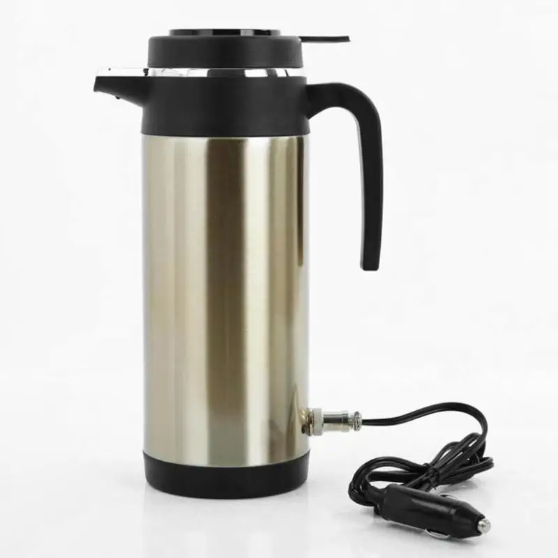 

1200ml Stainless Steel Boiling Kettle 12V Truck Car Based Heating Cup Thermo Travel Trip Coffee Tea Heated Mug Motor Hot Water
