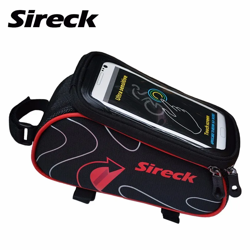 Top Sireck Mountain Road Bike Bag Touchscreen 6" Phone Case Top Front Frame Tube Bicycle Bag Cycling Saddle Bag Bike Accessories 2