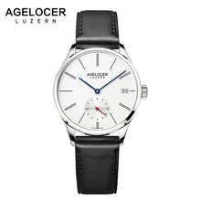 Agelocer Automatic Watch Women Leather Bracelet Ladies Wristwatch Black Waterproof Mechanical Watch Womens Clock Reloj Mujer