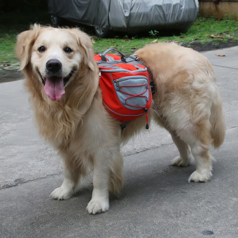 Pet открытый рюкзак большая собака Светоотражающая Регулируемая шлейка сумка Жгут Перевозчик для собаки путешествия Пешие прогулки Кемпинг безопасность