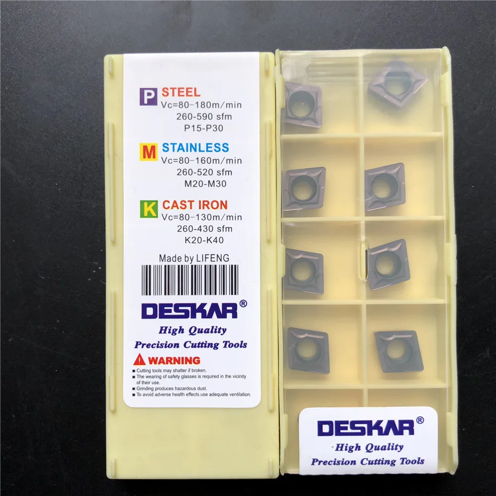 Deskar 10 шт. CCMT09T308 LF6018 CCMT32.52 для Сталь из нержавеющей стали и чугуна для Высокое качество