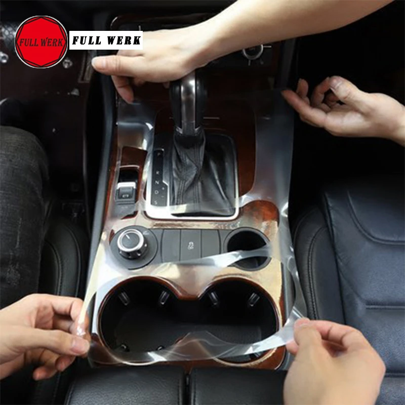 TPU Car Interior Sticker Center Console Protective Film AC Panel